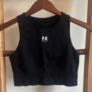 P.E Nation Women's Black Crop Tank Top